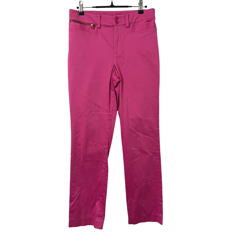 LAUREN Ralph Lauren Pants Women Pink Straight Leg Casual Career Barbiecore 4